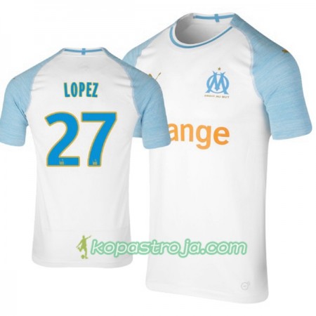 Billiga Fotbollströjor Olympique de Marseille Lopez 27 Hemma tröja 2018/19 Kortärmad